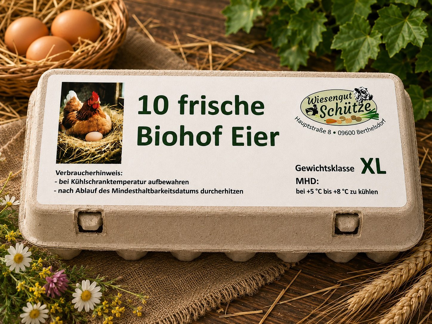 10 Biohof Eier, Größe XL