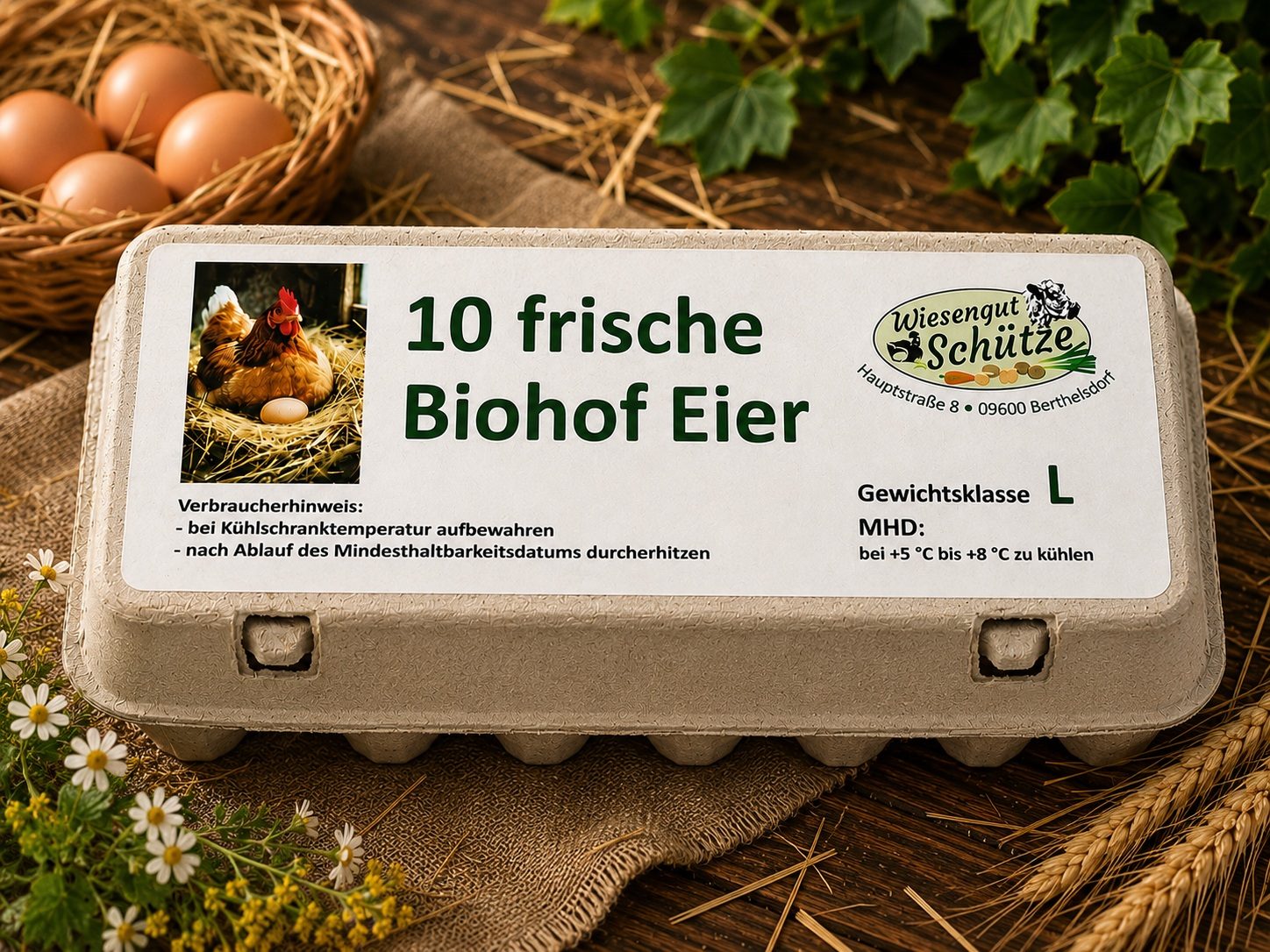 10 Biohof Eier, Größe L