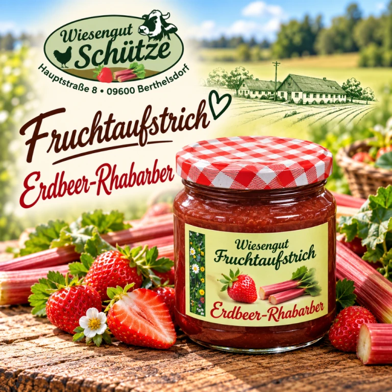Erdbeer-Rhabarber -Fruchtaufstrich